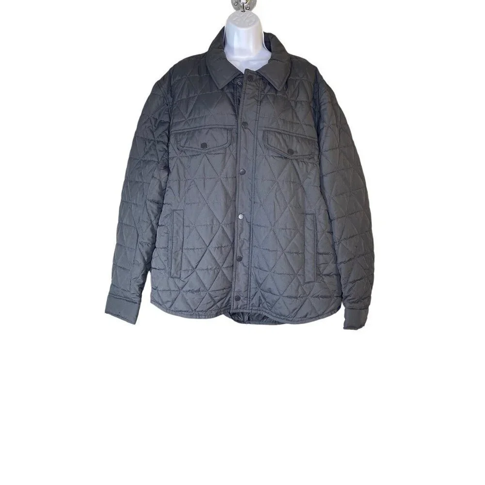 Marc New York Mens Light Gray Puffer‎ Jacket Front Pockets Winter Coat Size XXL